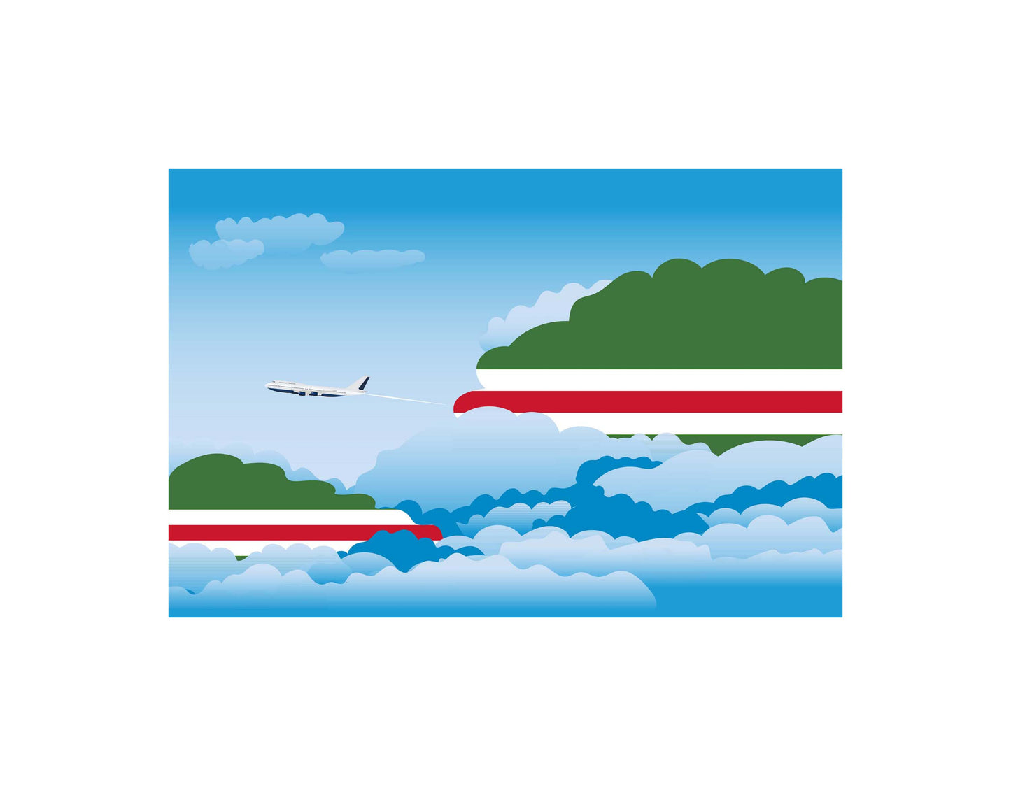 Chechen Republic of Ichkeria Day Clouds Blankets & Throws | Soft Premium Blankets | City Posters Plus