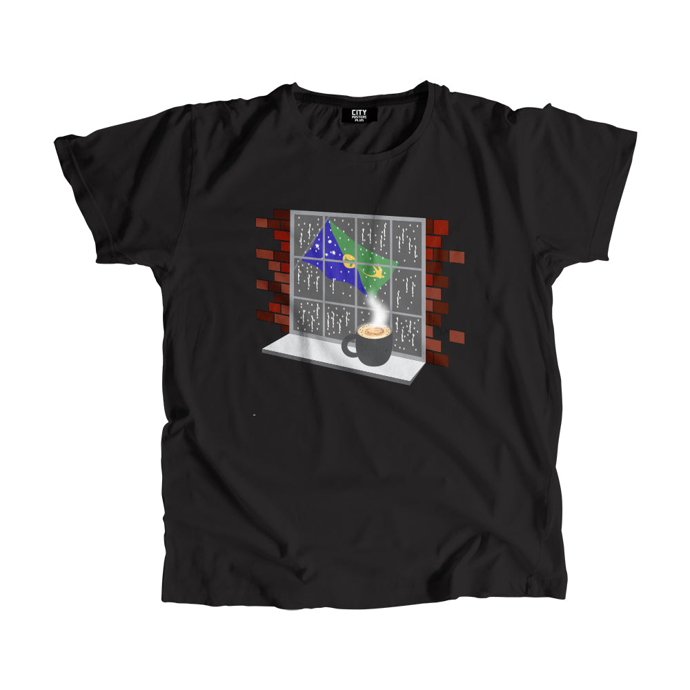 Christmas Island Coffee Rain Men Unisex T-Shirt | Coffee Lover Graphic Tee