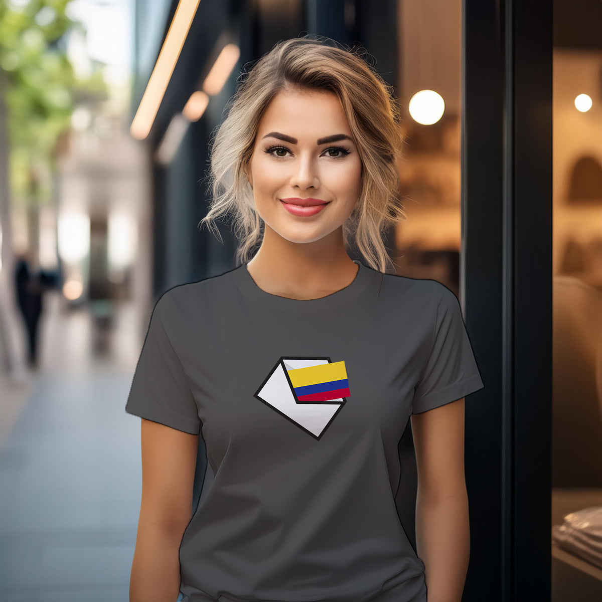 Colombia Mail Women T-Shirt | Postal Graphic Women's Tee