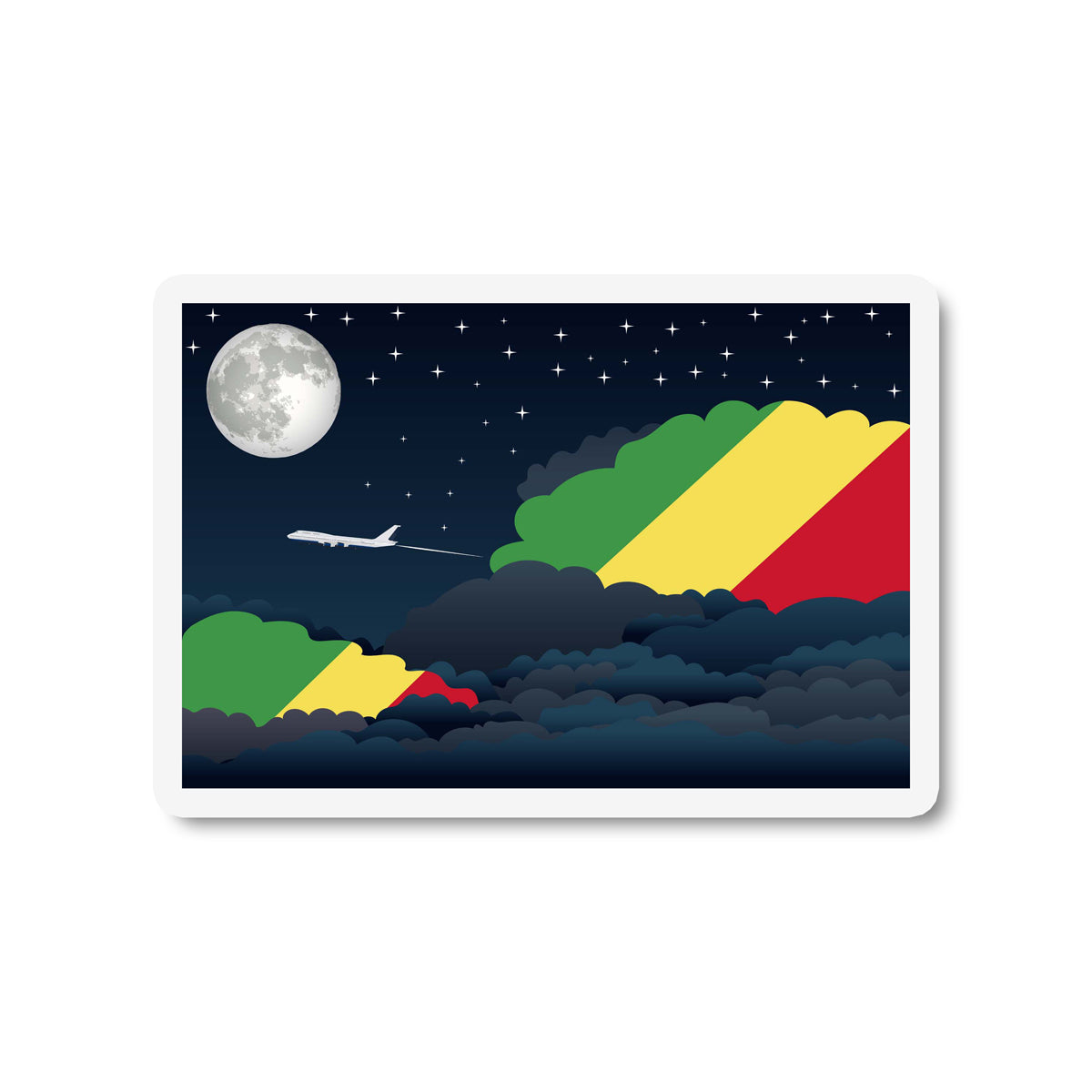 Congo Republic of the Night Clouds Fridge Magnet
