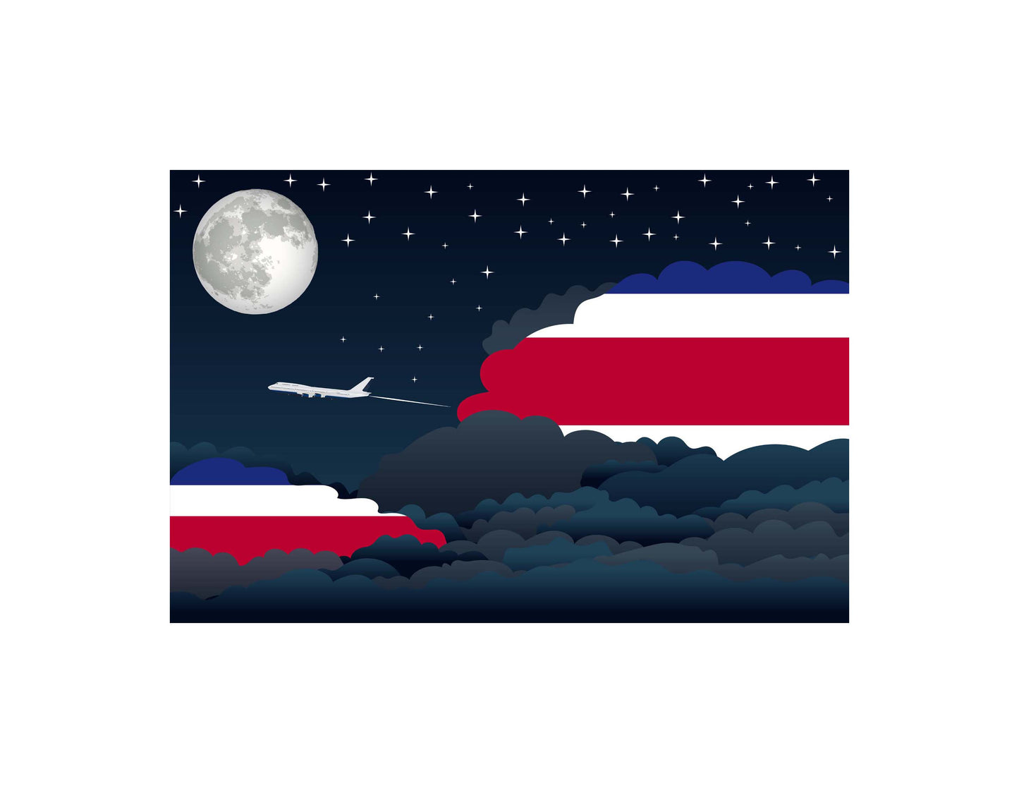 Costa Rica Night Clouds Blankets & Throws | Premium Soft Blankets | City Posters Plus