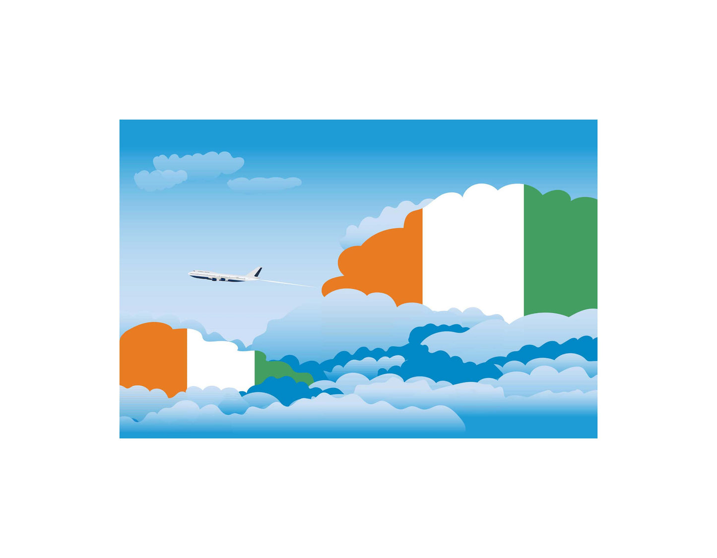 Cote DIvoire Day Clouds Blankets & Throws | Soft Premium Blankets | City Posters Plus