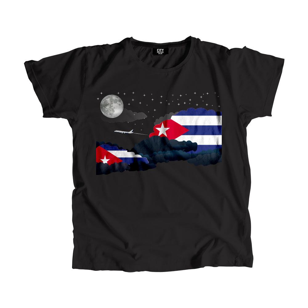 Cuba Night Clouds Airplane Airport Flight Men Unisex T-Shirt Night Clouds Airplane Airport Flight T-Shirt