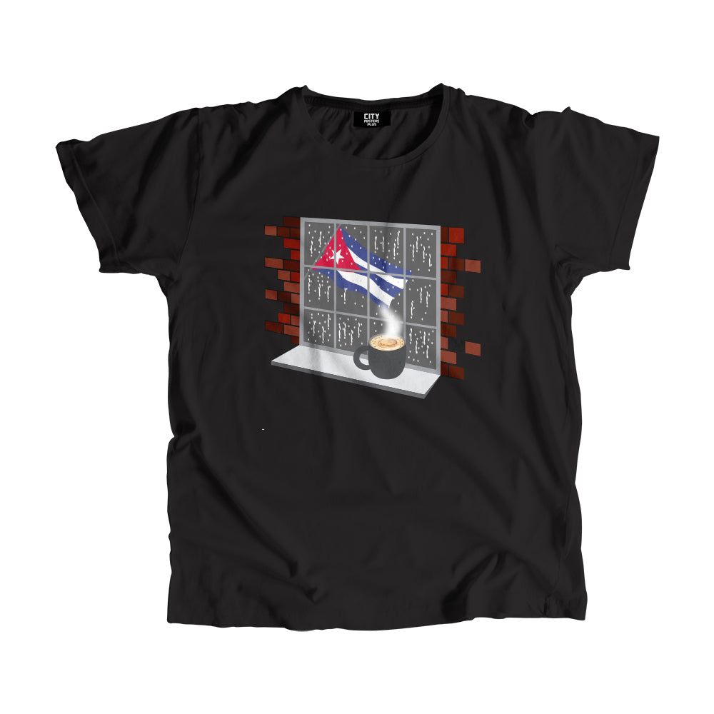 Cuba Coffee Rain Men Unisex T-Shirt | Coffee Lover Graphic Tee