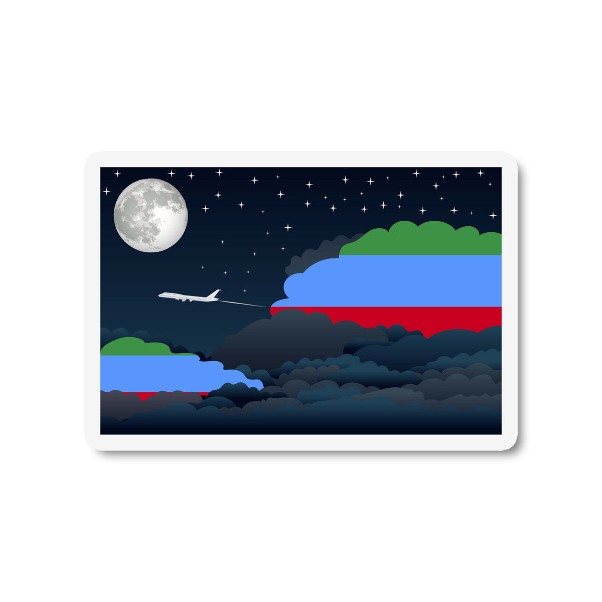 Dagestan Night Clouds Fridge Magnet