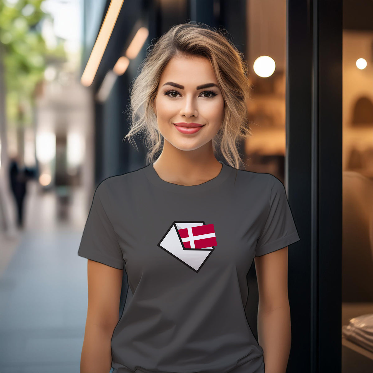 Denmark Mail Women T-Shirt | Postal Graphic Women's Tee