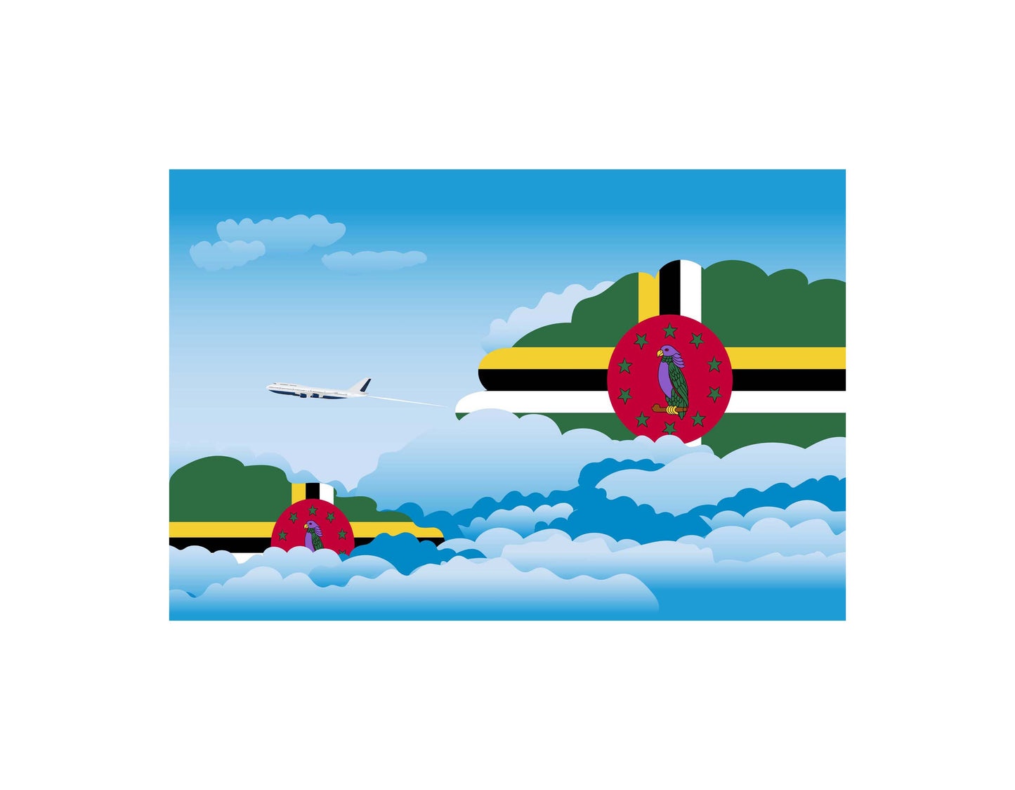 Dominica Day Clouds Blankets & Throws | Soft Premium Blankets | City Posters Plus