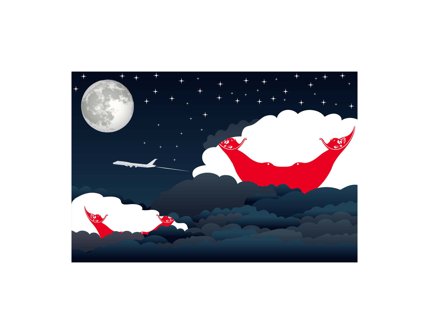 Easter Island Rapa Nui Night Clouds Blankets & Throws | Premium Soft Blankets | City Posters Plus