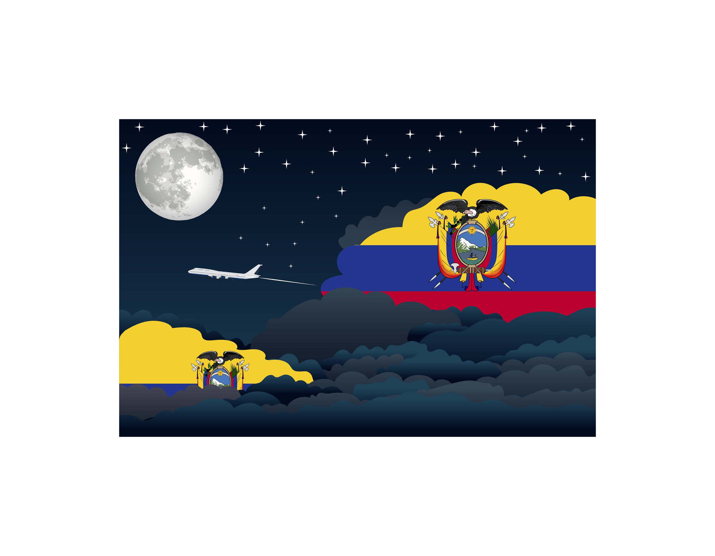 Ecuador Night Clouds Blankets & Throws | Premium Soft Blankets | City Posters Plus
