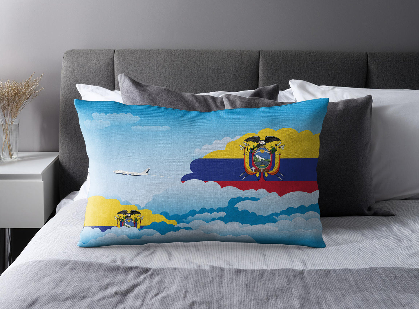 Ecuador Day Clouds Pillow Case and Pillow Throw