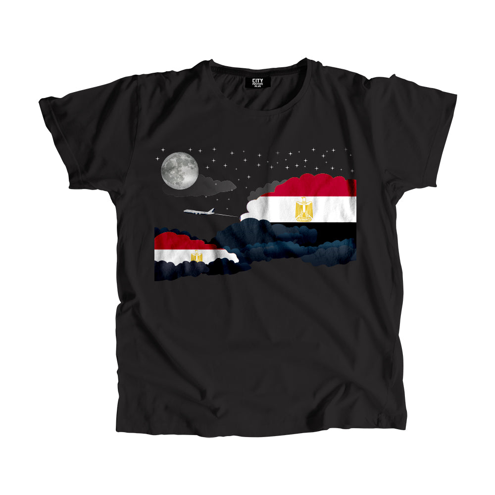Egypt Night Clouds Airplane Airport Flight Men Unisex T-Shirt Night Clouds Airplane Airport Flight T-Shirt