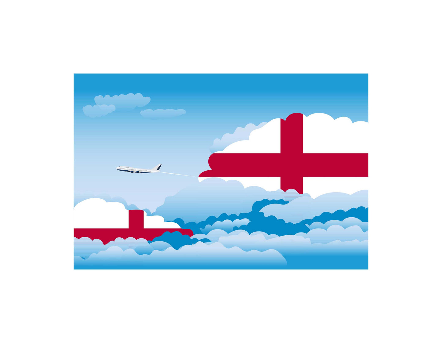 England Day Clouds Blankets & Throws | Soft Premium Blankets | City Posters Plus