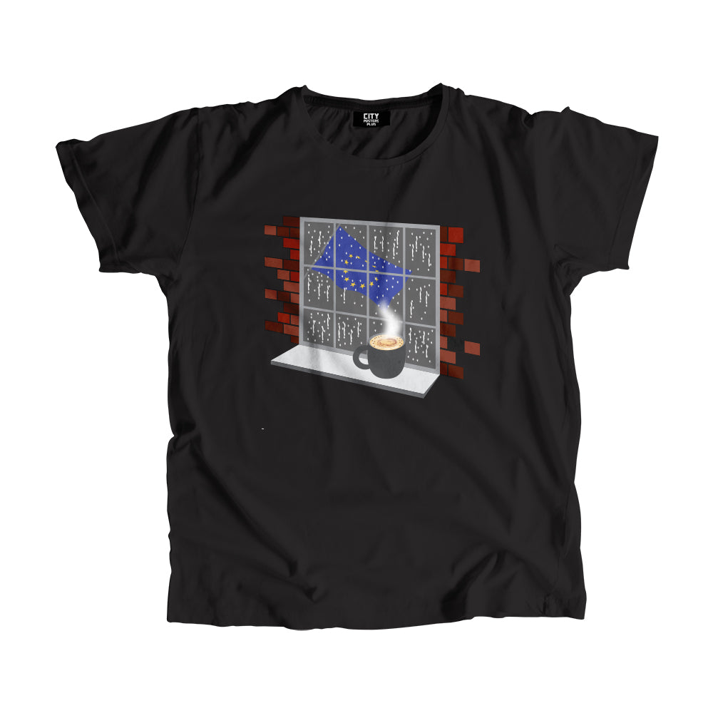 European Union Coffee Rain Men Unisex T-Shirt | Coffee Lover Graphic Tee