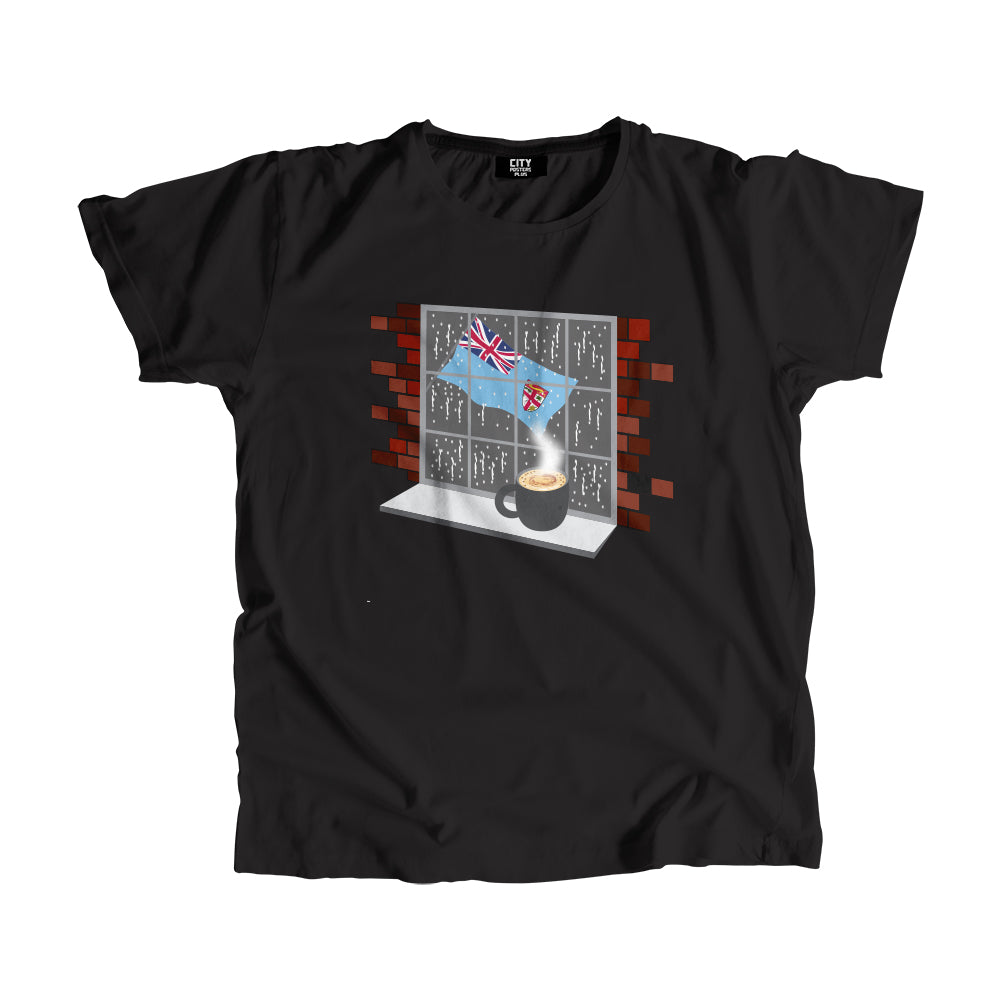 Fiji Coffee Rain Men Unisex T-Shirt | Coffee Lover Graphic Tee