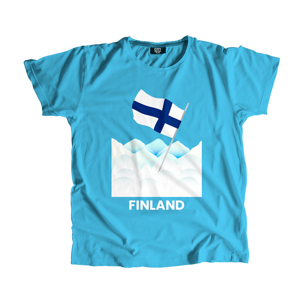 Finland Flag Snow Men Unisex T-Shirt