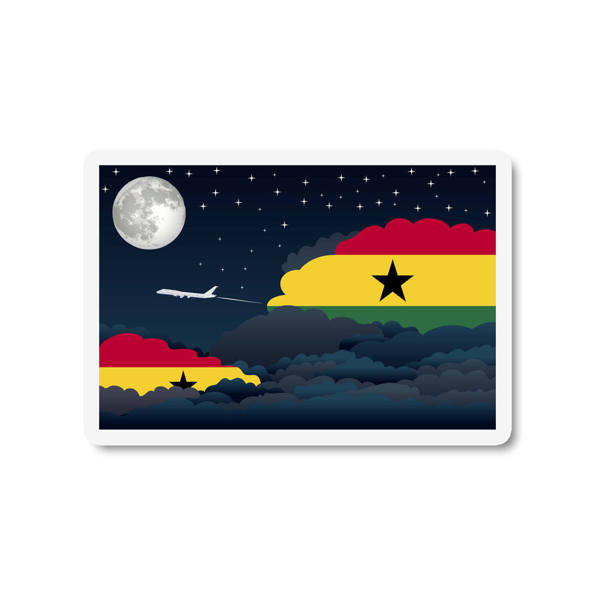 Ghana Night Clouds Fridge Magnet