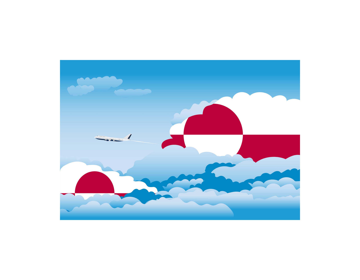 Greenland Day Clouds Blanket Throw