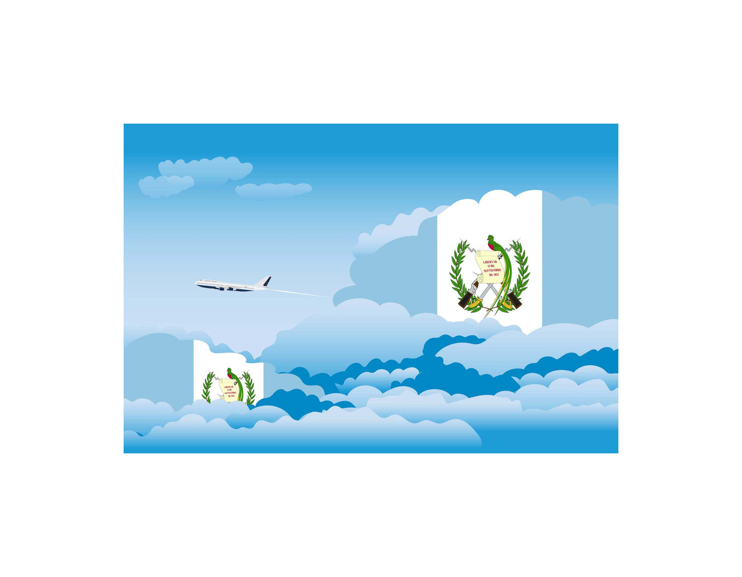 Guatemala Day Clouds Blanket Throw
