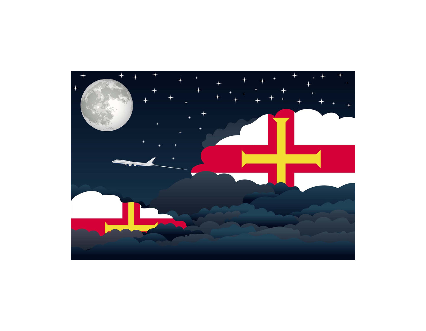 Guernsey Night Clouds Blankets & Throws | Premium Soft Blankets | City Posters Plus