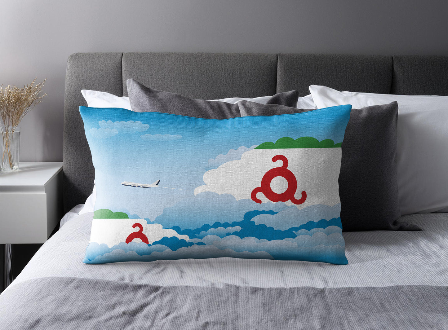 Ingushetia Day Clouds Pillow Case and Pillow Throw