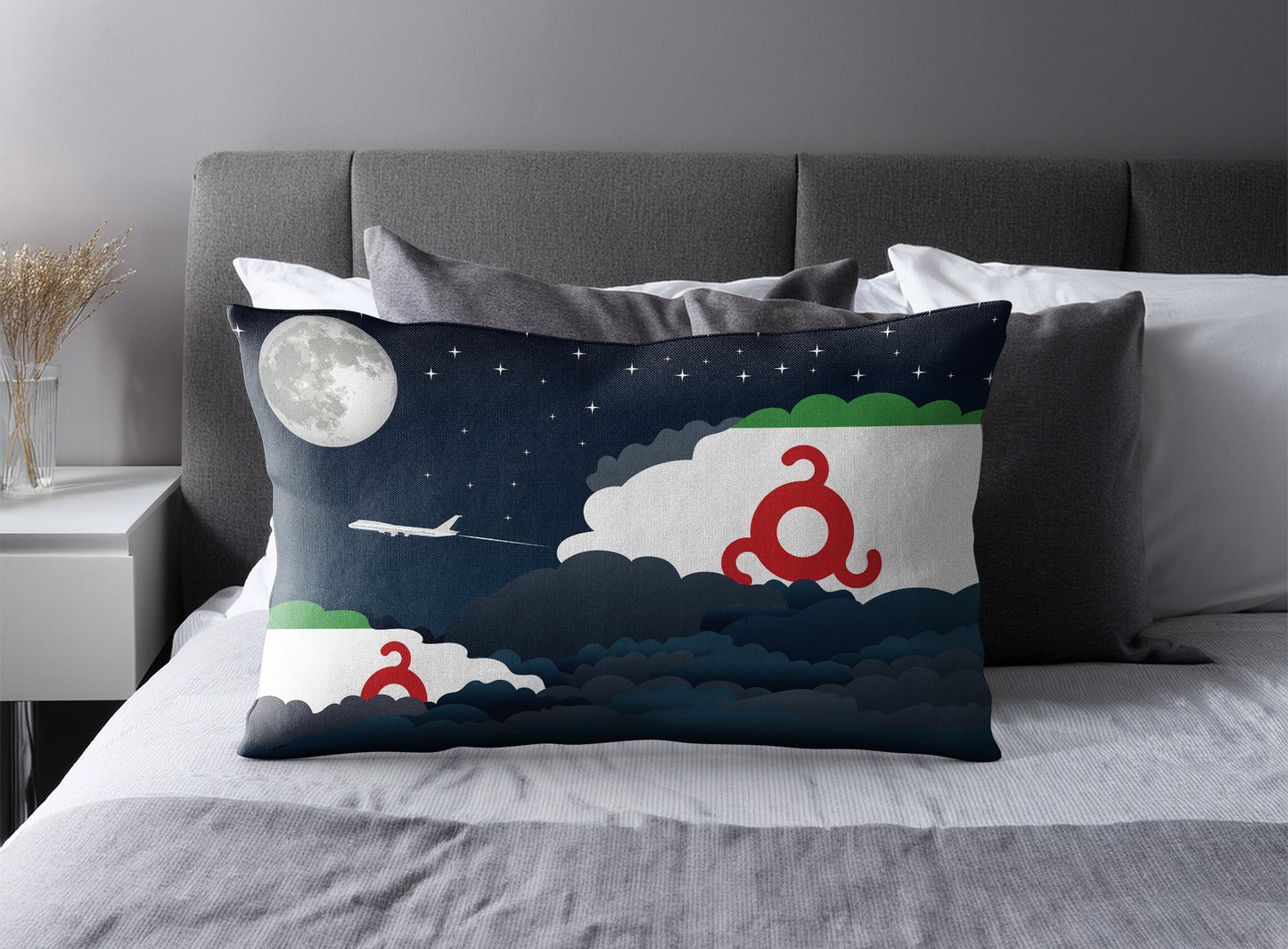 Ingushetia Night Clouds Pillow Case and Pillow Throw