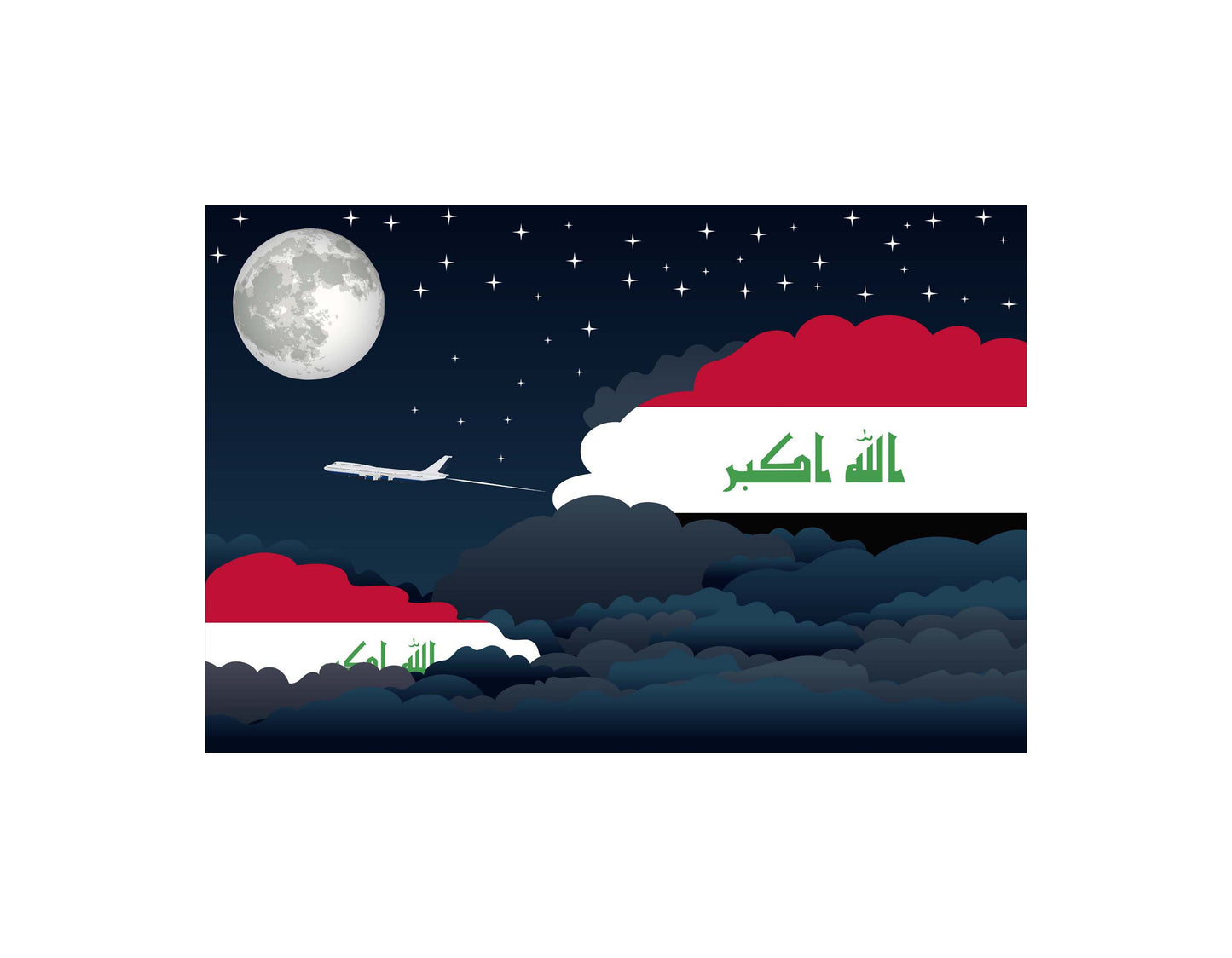 Iraq Night Clouds Blankets & Throws | Premium Soft Blankets | City Posters Plus