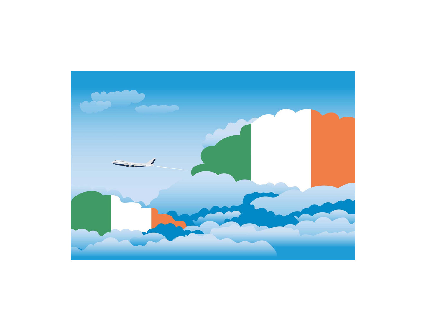 Ireland Day Clouds Blanket Throw