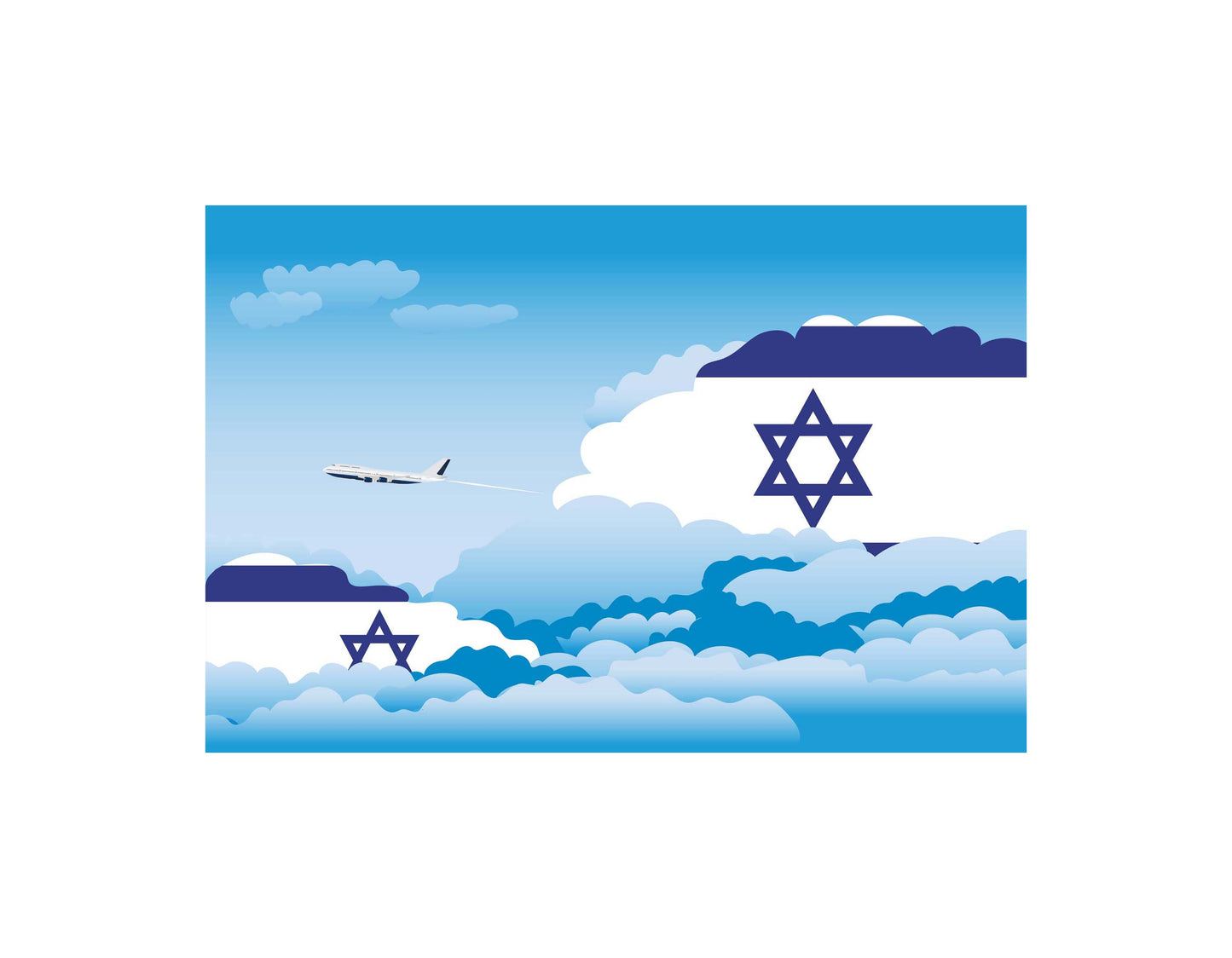 Israel Day Clouds Blankets & Throws | Soft Premium Blankets | City Posters Plus
