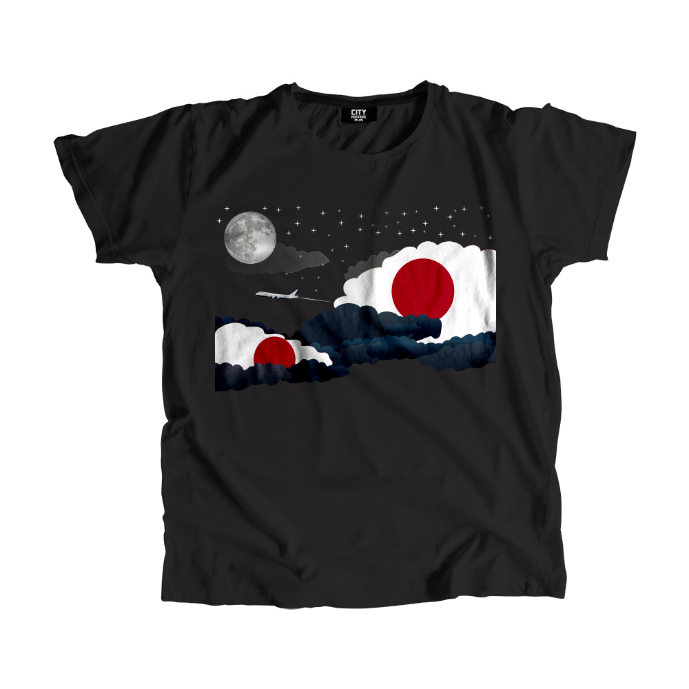 Japan Night Clouds Airplane Airport Flight Men Unisex T-Shirt Night Clouds Airplane Airport Flight T-Shirt