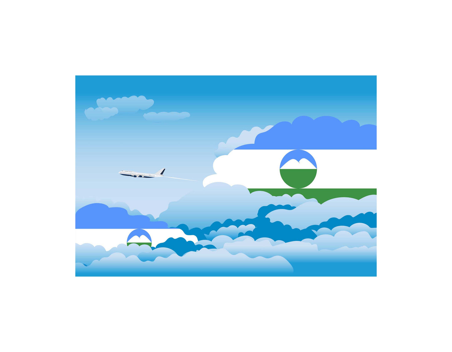 Kabardino Balkaria Day Clouds Blankets & Throws | Soft Premium Blankets | City Posters Plus