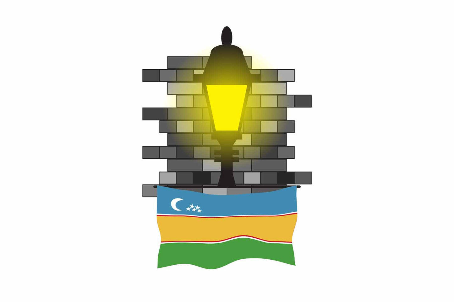 Karakalpakstan Street Lamp Bricks Fridge Magnet