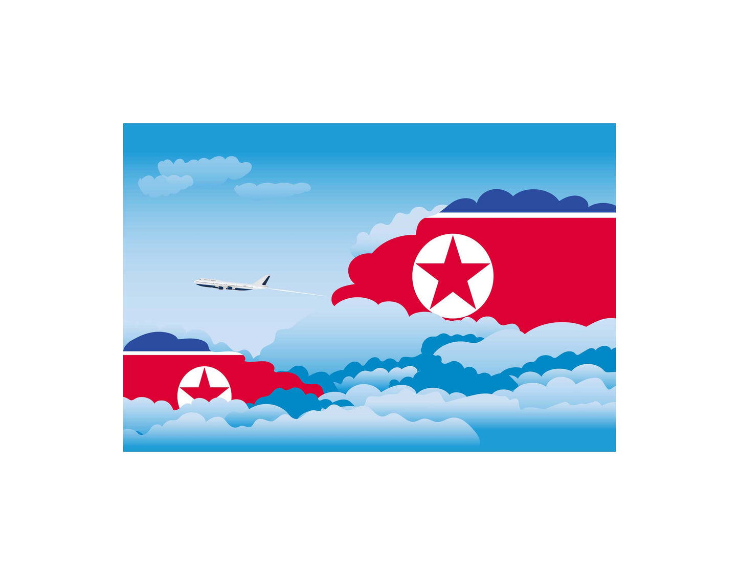 Korea North Day Clouds Blankets & Throws | Soft Premium Blankets | City Posters Plus