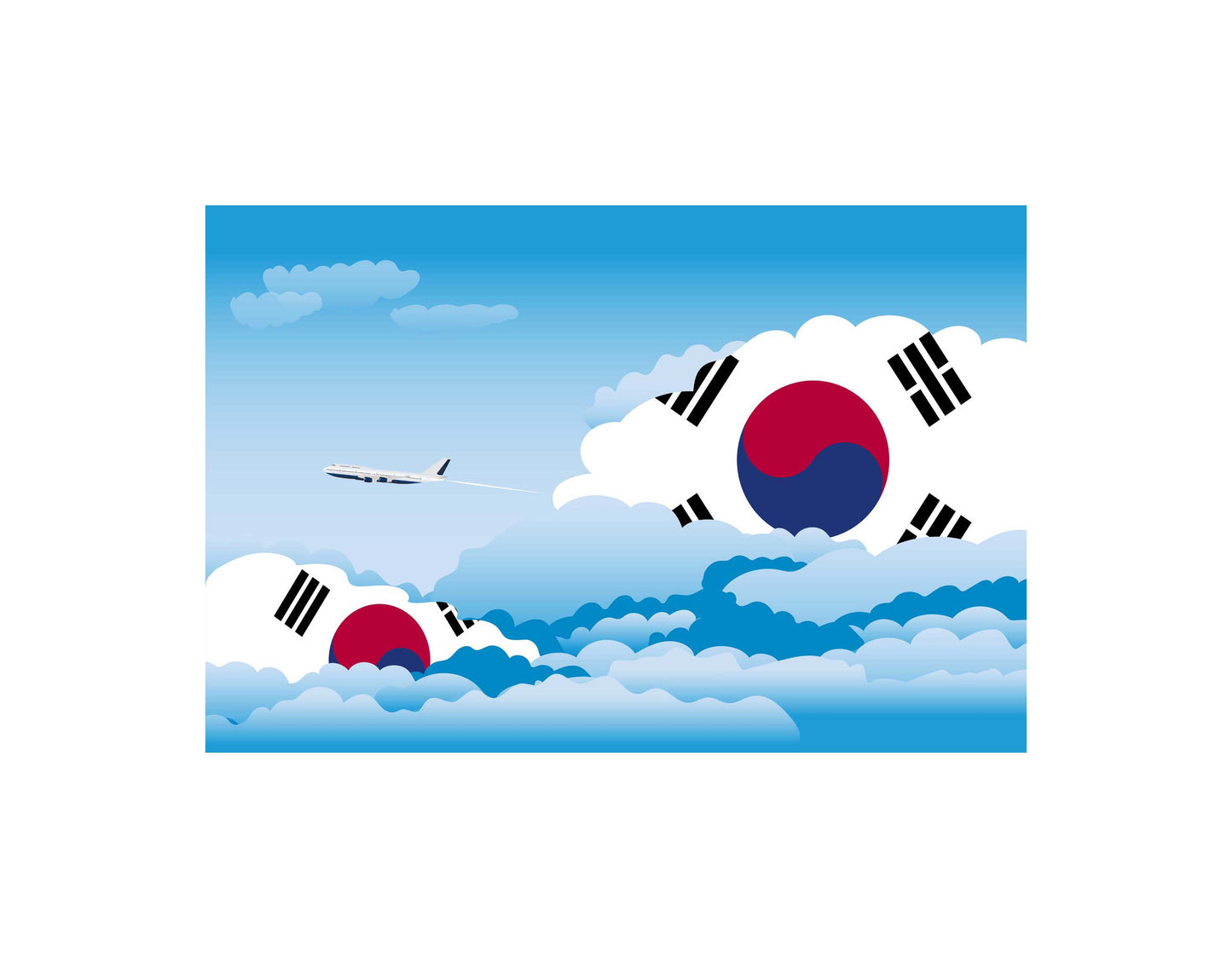 Korea South Day Clouds Blankets & Throws | Soft Premium Blankets | City Posters Plus