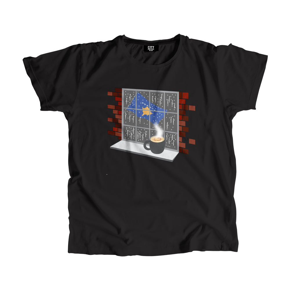 Kosovo Coffee Rain Men Unisex T-Shirt | Coffee Lover Graphic Tee
