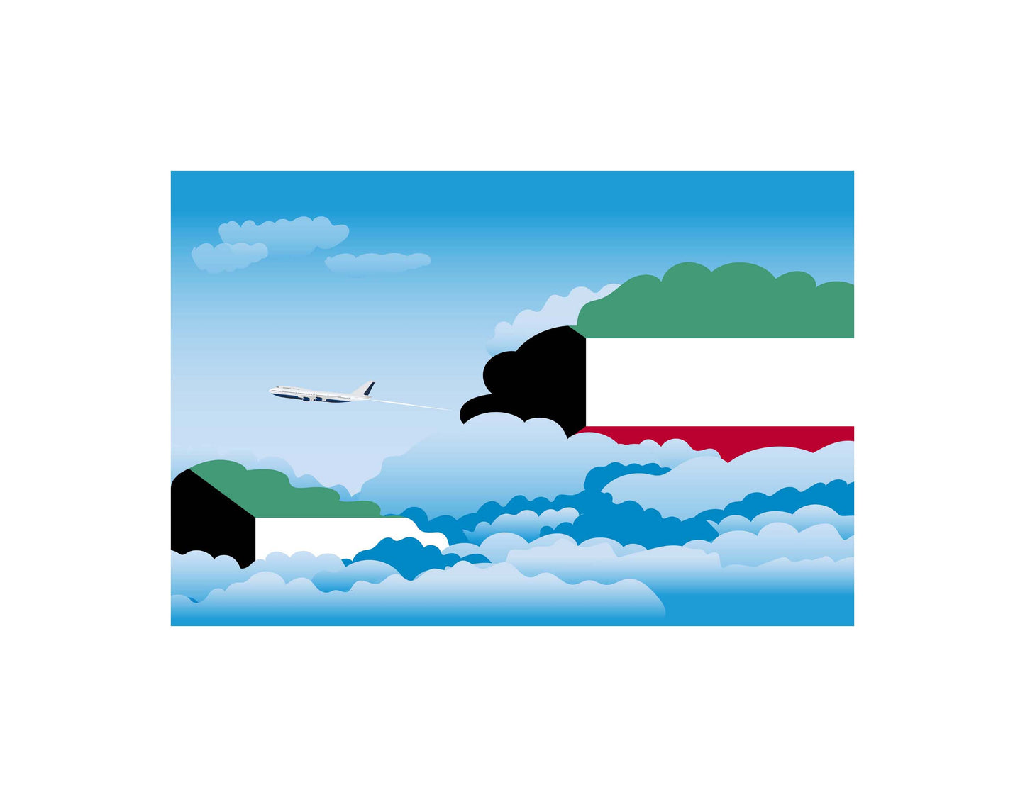 Kuwait Day Clouds Blankets & Throws | Soft Premium Blankets | City Posters Plus