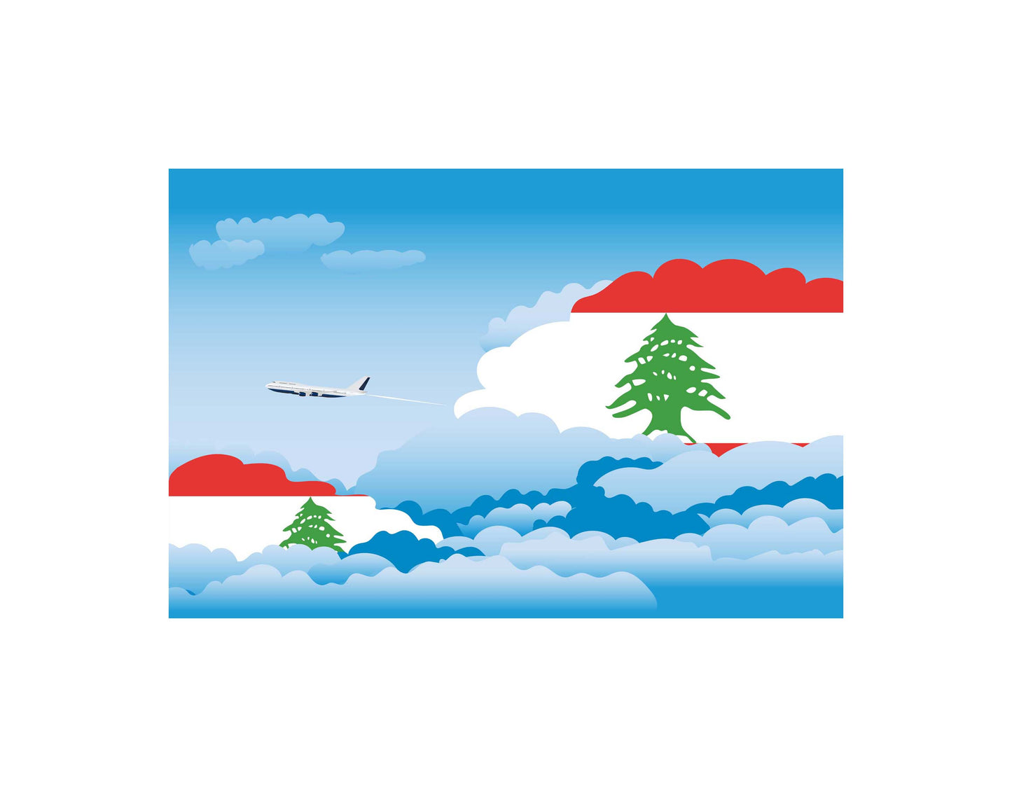 Lebanon Day Clouds Blankets & Throws | Soft Premium Blankets | City Posters Plus