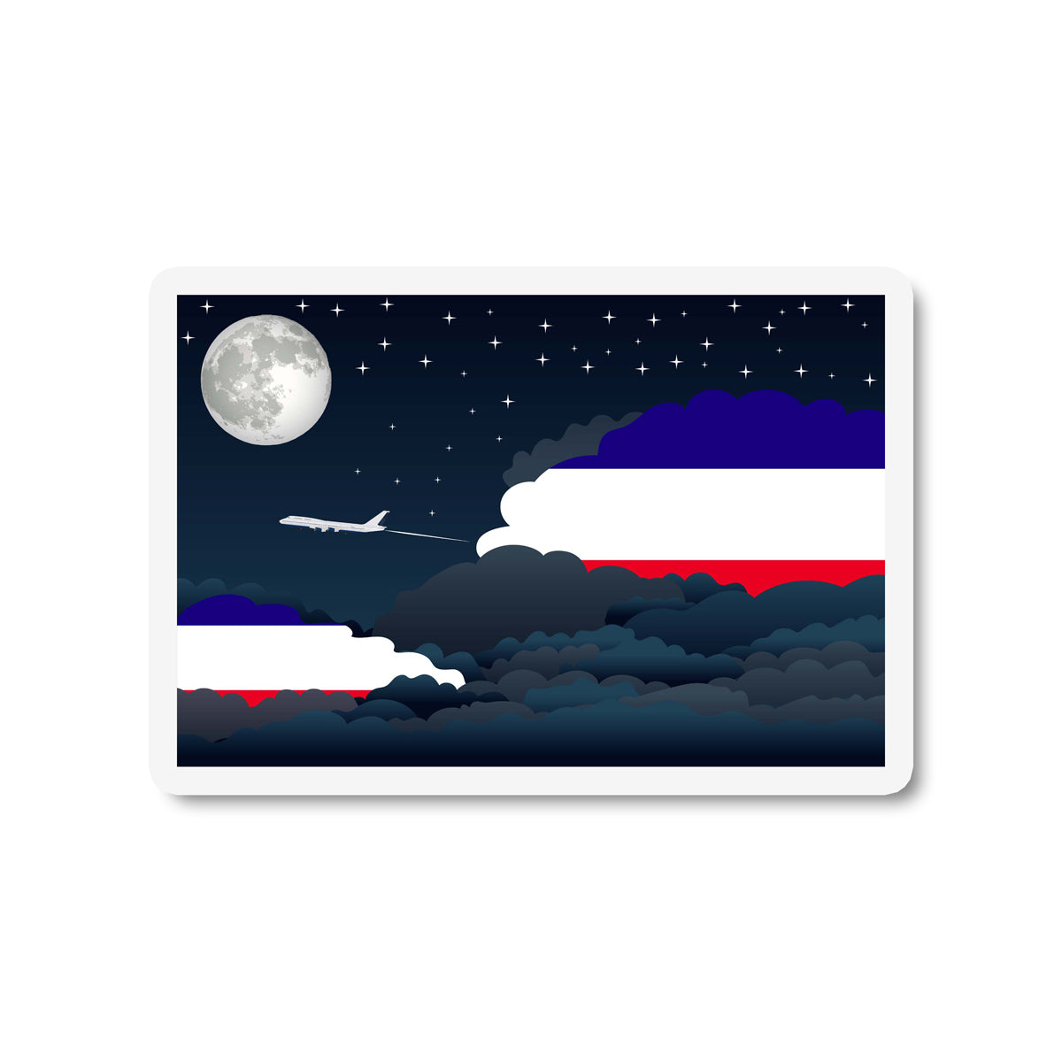 Los Altos Night Clouds Fridge Magnet