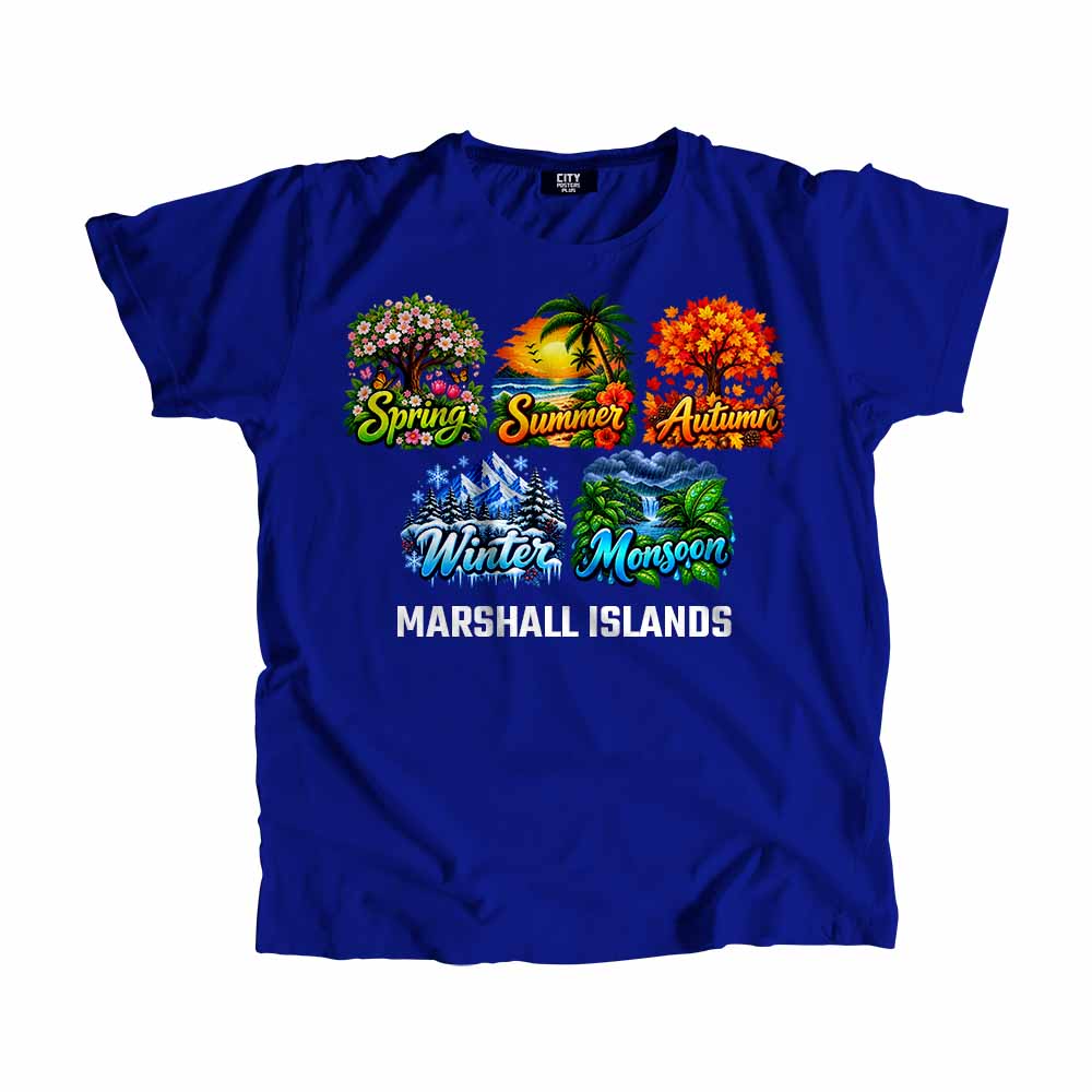 MARSHALL ISLANDS Seasons Seasons Unisex T-Shirt | City Posters Plus