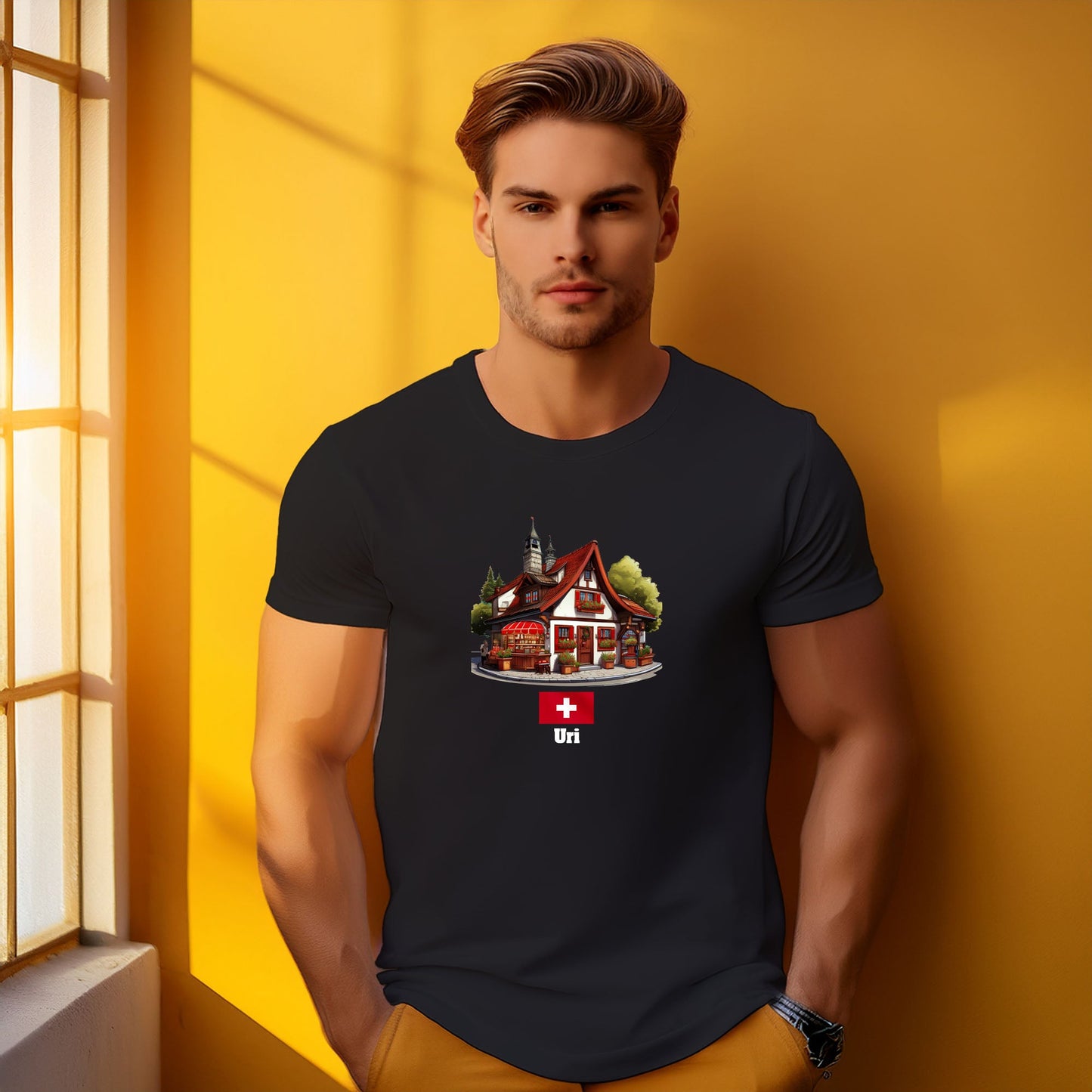 Uri Men Unisex T-Shirt Switzerland T-Shirt | Swiss Travel Apparel