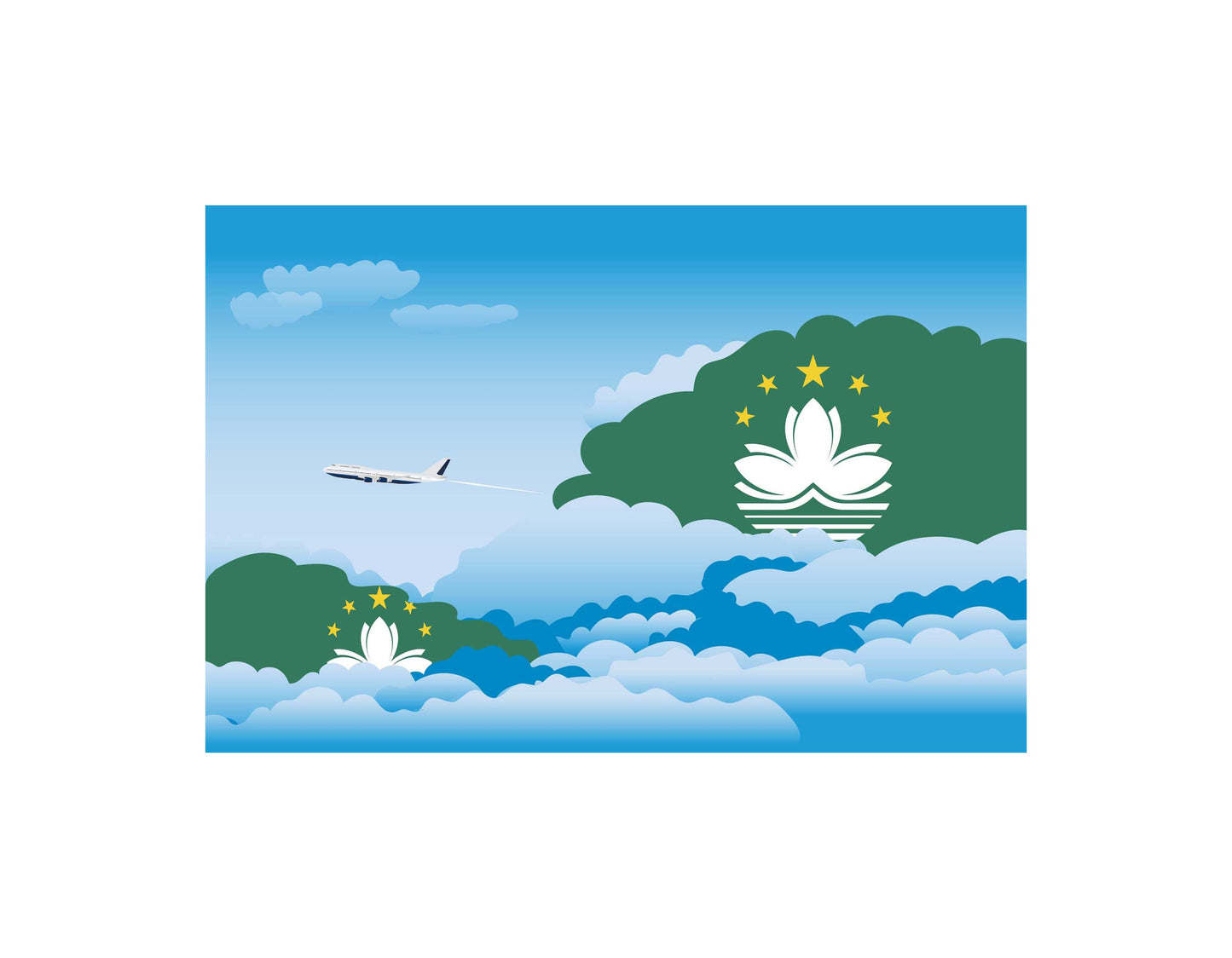 Macau Day Clouds Blankets & Throws | Soft Premium Blankets | City Posters Plus