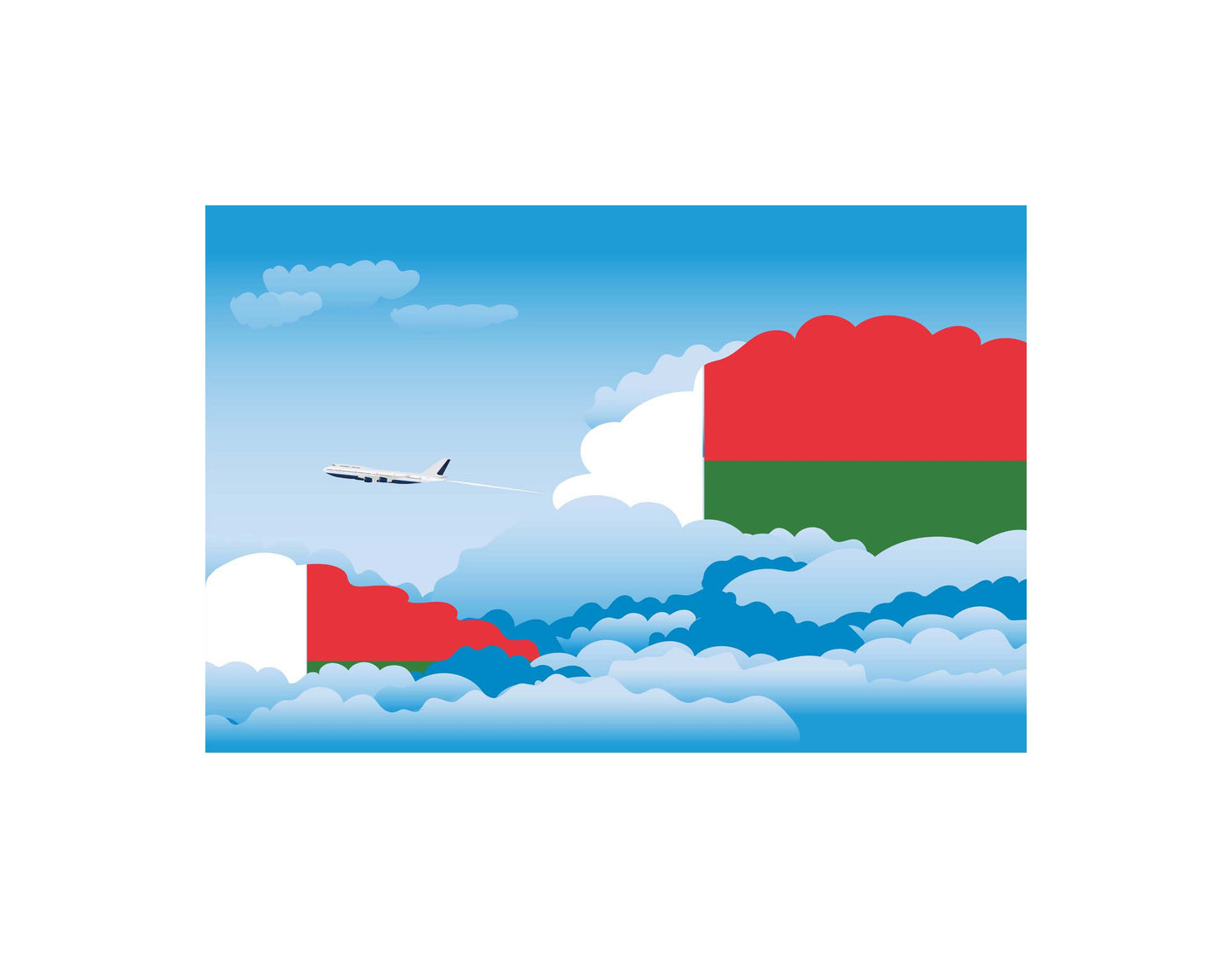Madagascar Day Clouds Blankets & Throws | Soft Premium Blankets | City Posters Plus
