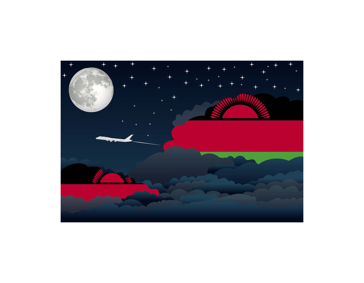 Malawi Night Clouds Blankets & Throws | Premium Soft Blankets | City Posters Plus