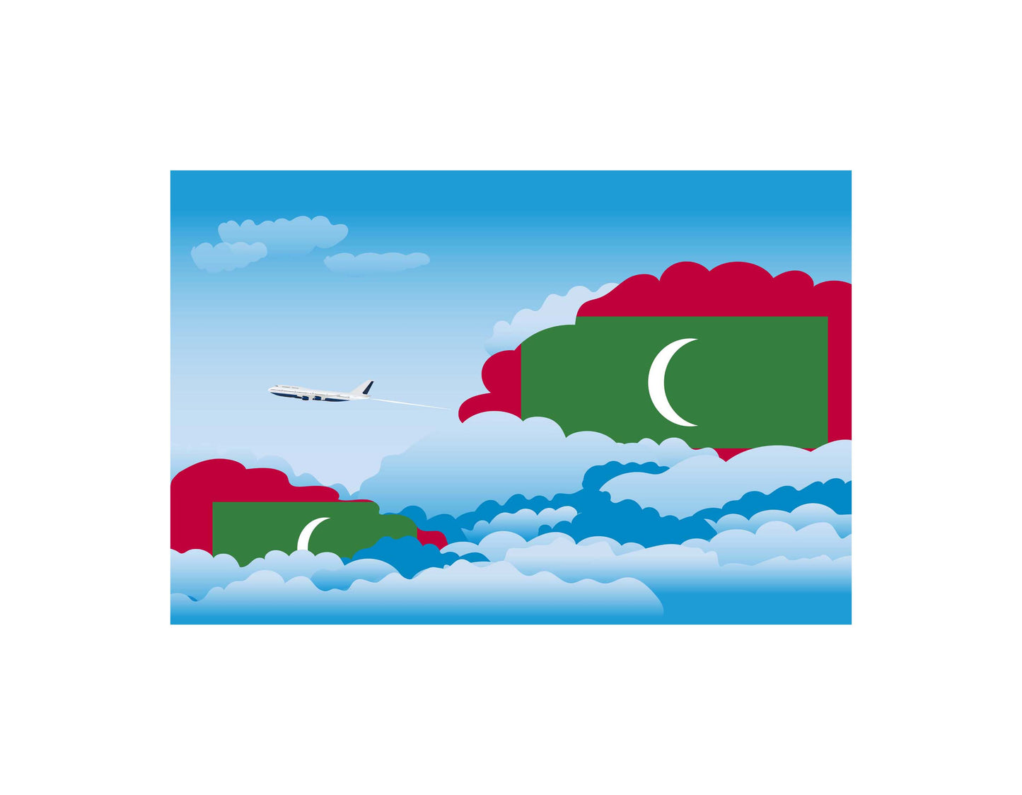 Maldives Day Clouds Blankets & Throws | Soft Premium Blankets | City Posters Plus