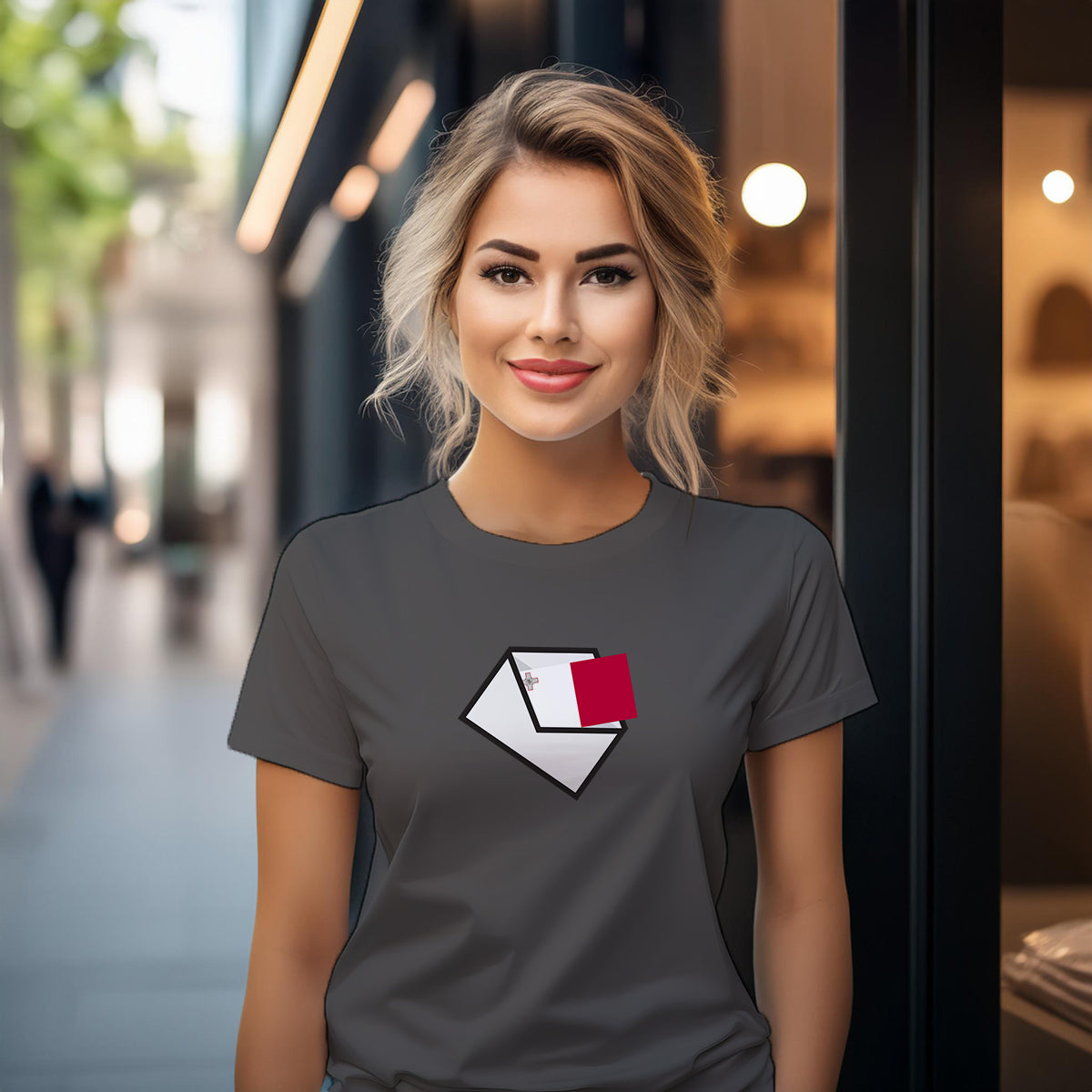 Malta Mail Women T-Shirt | Postal Graphic Women's Tee