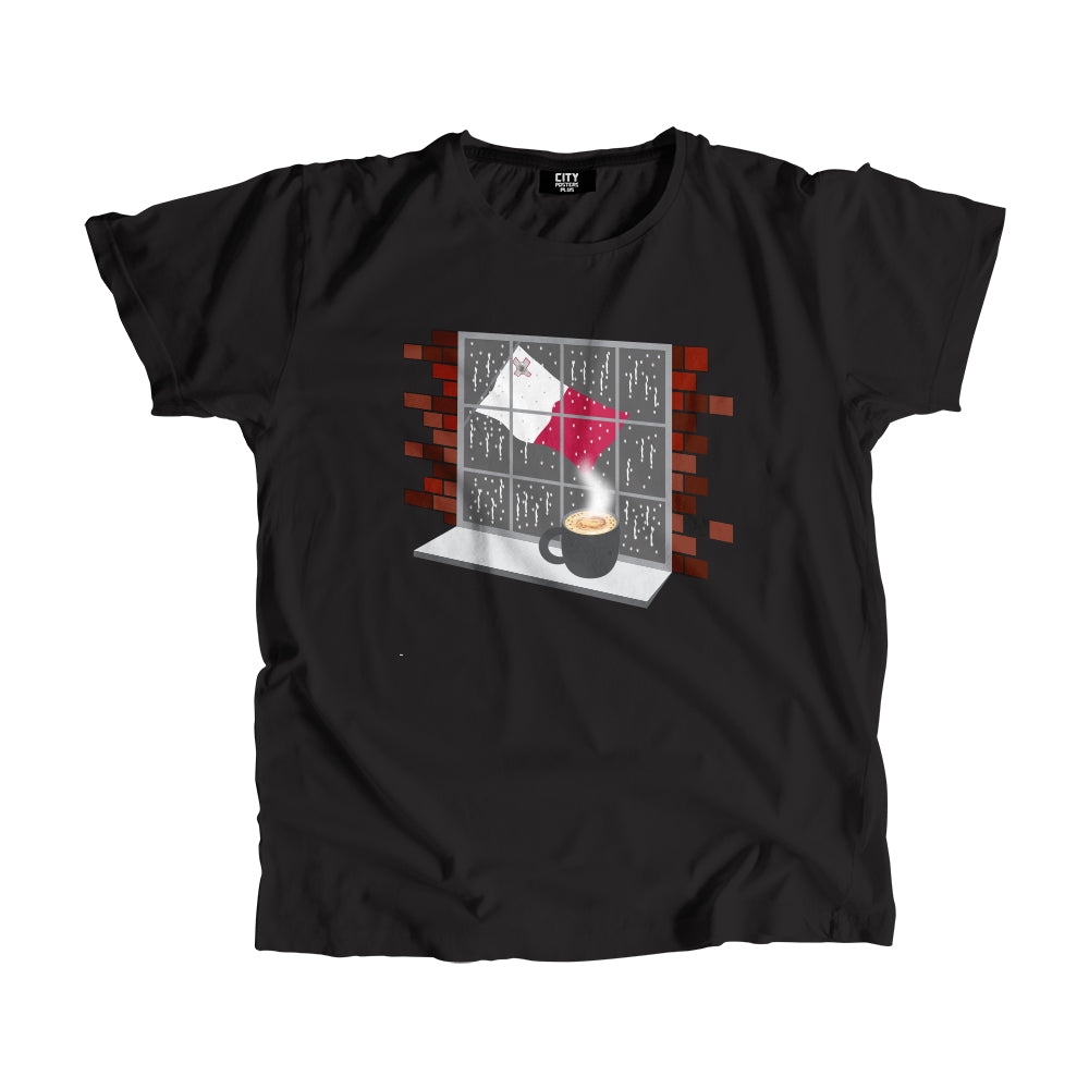 Malta Coffee Rain Men Unisex T-Shirt | Coffee Lover Graphic Tee