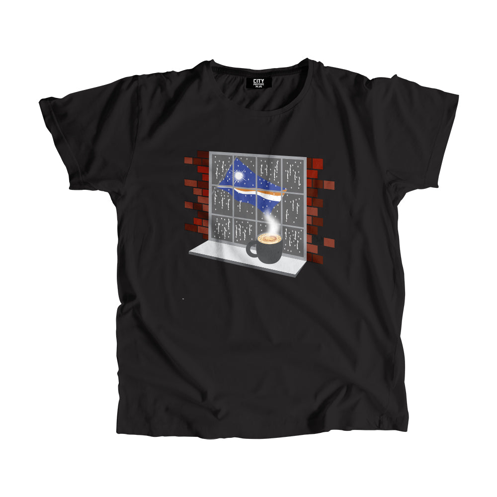 Marshall Islands Coffee Rain Men Unisex T-Shirt | Coffee Lover Graphic Tee