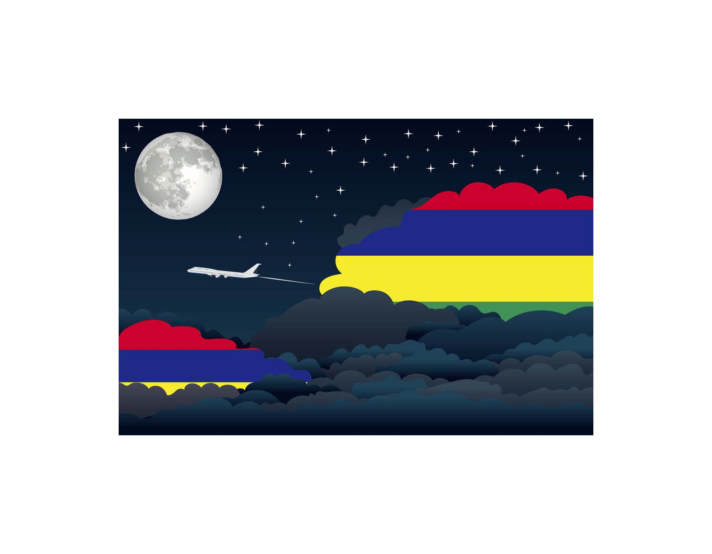 Mauritius Night Clouds Blankets & Throws | Premium Soft Blankets | City Posters Plus