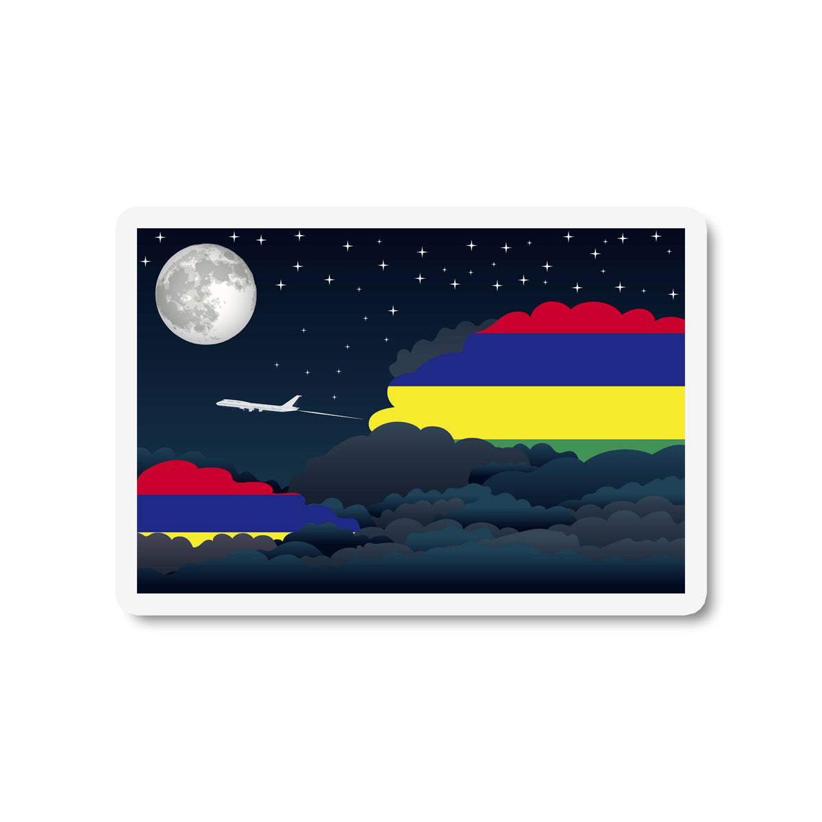 Mauritius Night Clouds Fridge Magnet