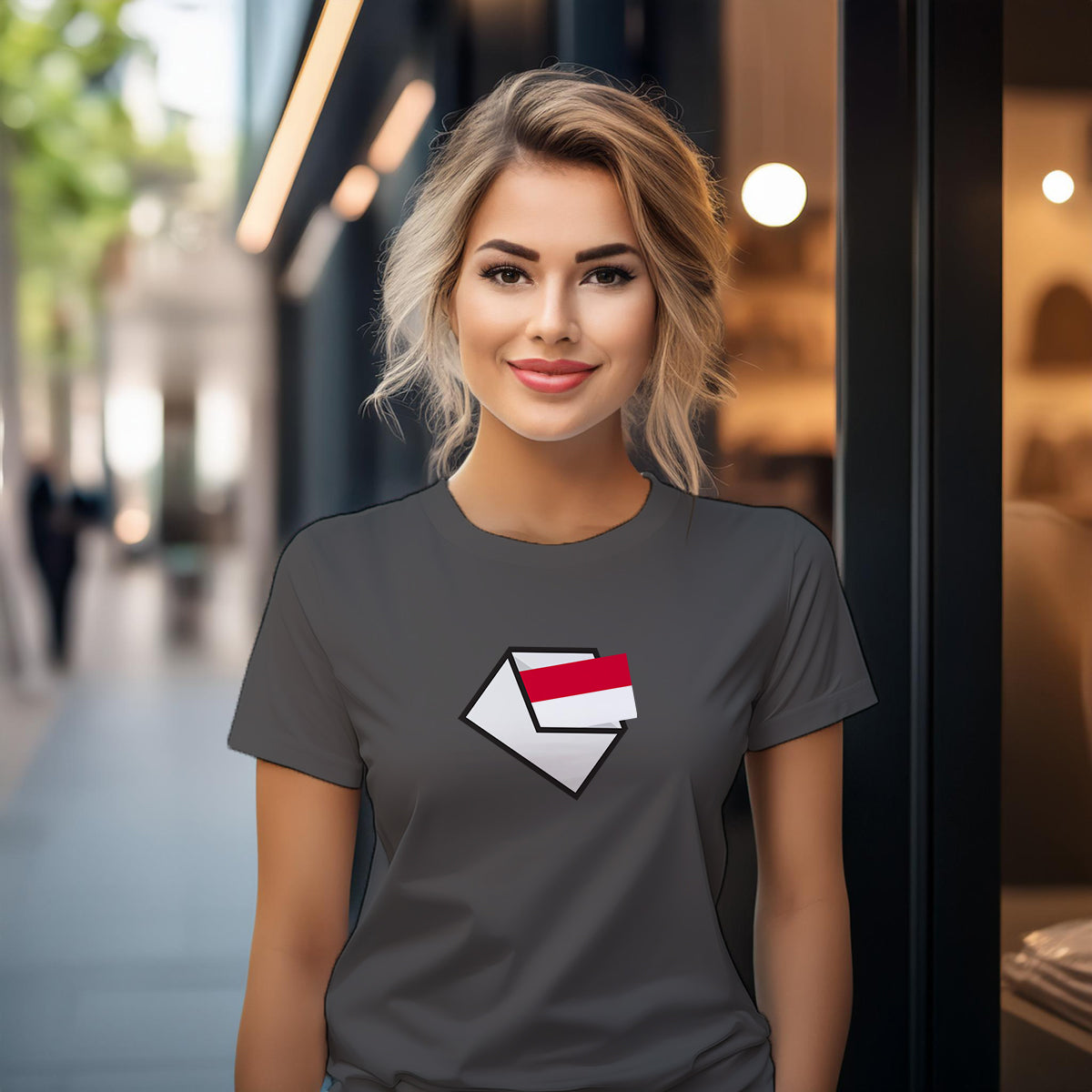 Monaco Mail Women T-Shirt | Postal Graphic Women's Tee