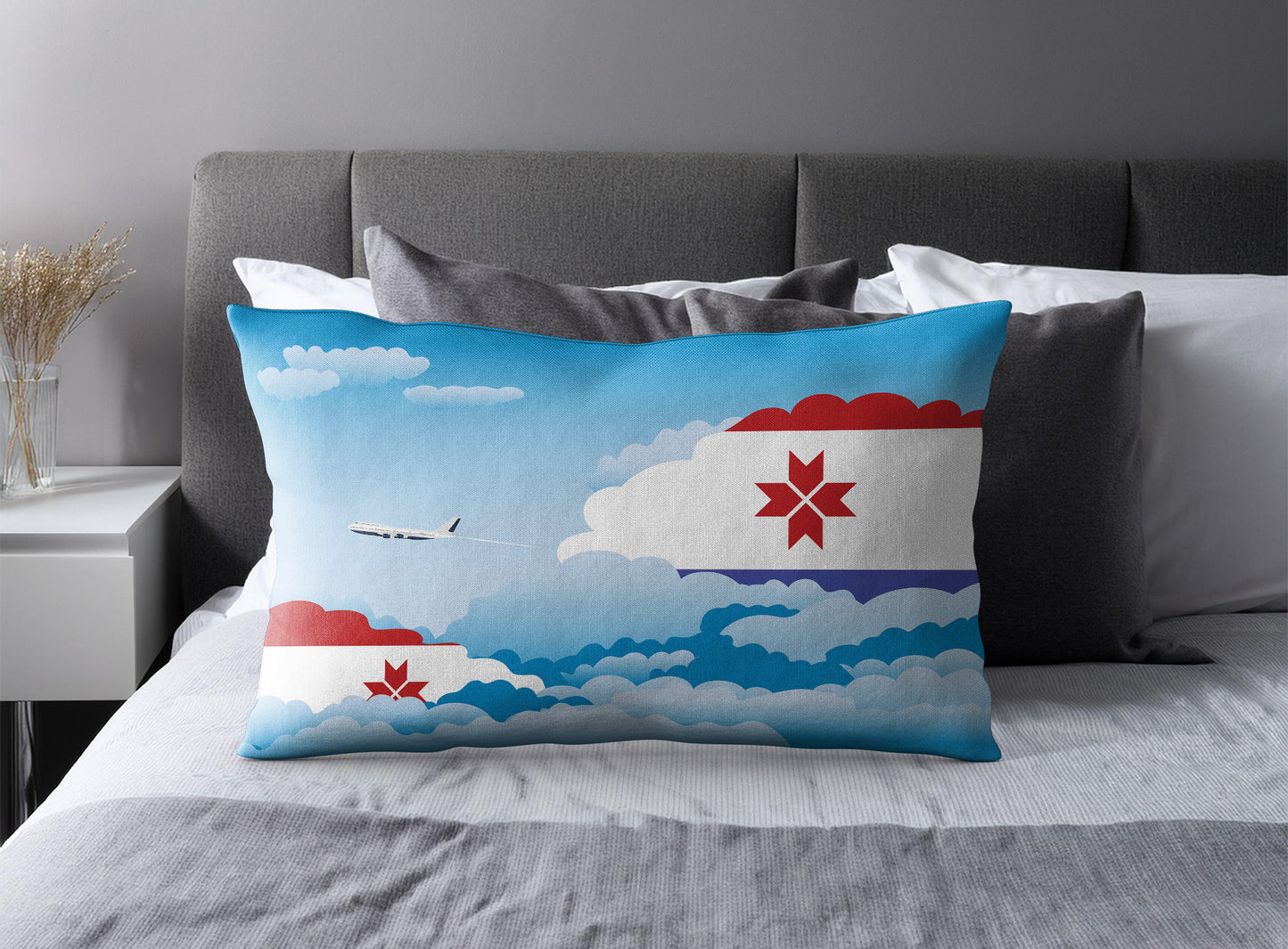 Mordovia Day Clouds Pillow Case and Pillow Throw